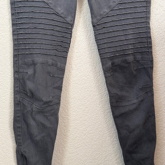 Umgee Moto Skinny Jean Stretch Gray size Small - Picture 8 of 12